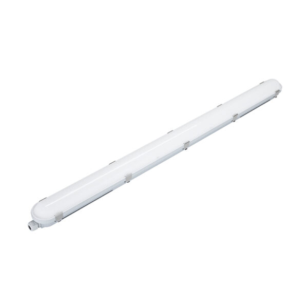 3CCT led batten 20/26/30/36W 3000-6000K 150Lm/w(@4000K) PF>0,95 CRI>80 °115 refl. PC-housing IP65 IK08 Philips Xitanium Flash-Free driver LED:Lumileds 1220x85x80mm
