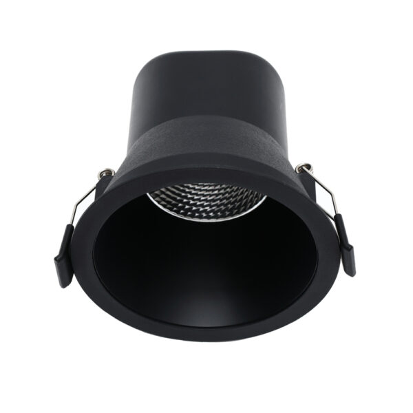 BEAM UGR<16 black led spot 6W 3CCT 2700K-3000-4000K 480Lm CRI>90 PF>0,80 Ref:60g TRIAC dimmable Flash-Free Ø81x79mm Cut out: Ø68mm IP44