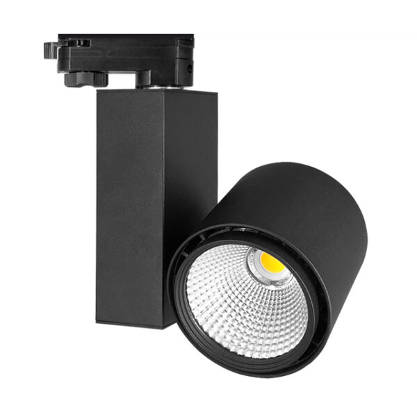 Prof. Led Tracklight 3-phase 32W 3000K 3000Lm PF>0,95 CRI>90 Refl. 36G flash free driver Black housing IP20