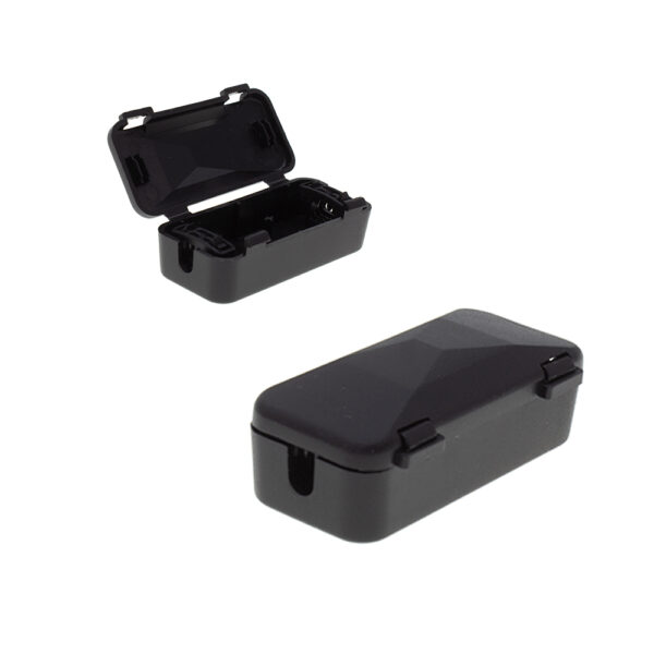Top Connect black Junction Box / Cable box PP flame resistant material 94-V2 2xstrain releve 63x32x23mm