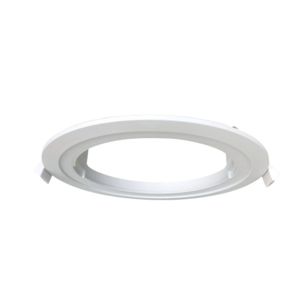 Extension ring Ø210mm. minimal cut out:Ø155mm. hold for downlight size:Ø160-174mm. white plastic with springs ideal for Ø174mm downlights