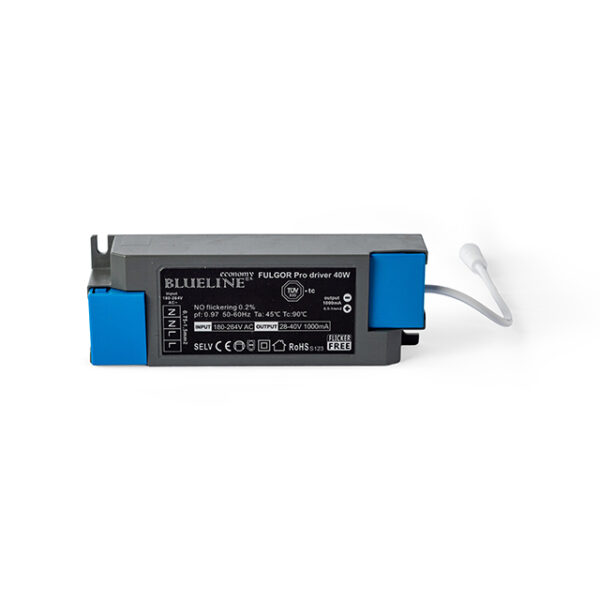 Blueline FULGOR PRO Driver    1000mA  28-40V   40W  UIT  LOCKJACK DC M  PF:>0,95 NO FLICKER