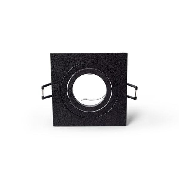 SPOT MR16 PLAZA SQUARE ZWART 93*93MM