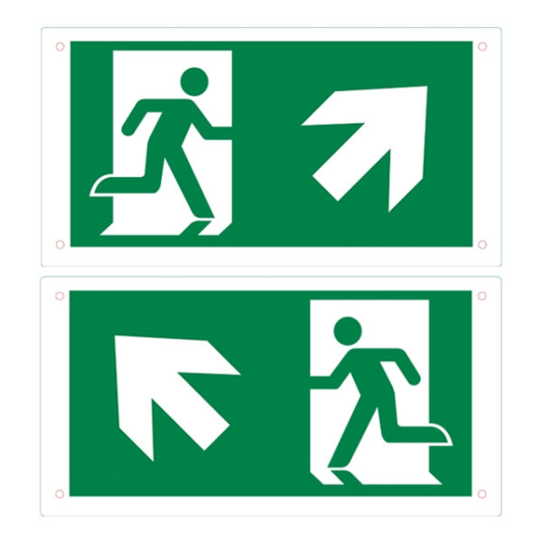 Set pictograms stairs above for SlimFix led emergency fixture 2 plates